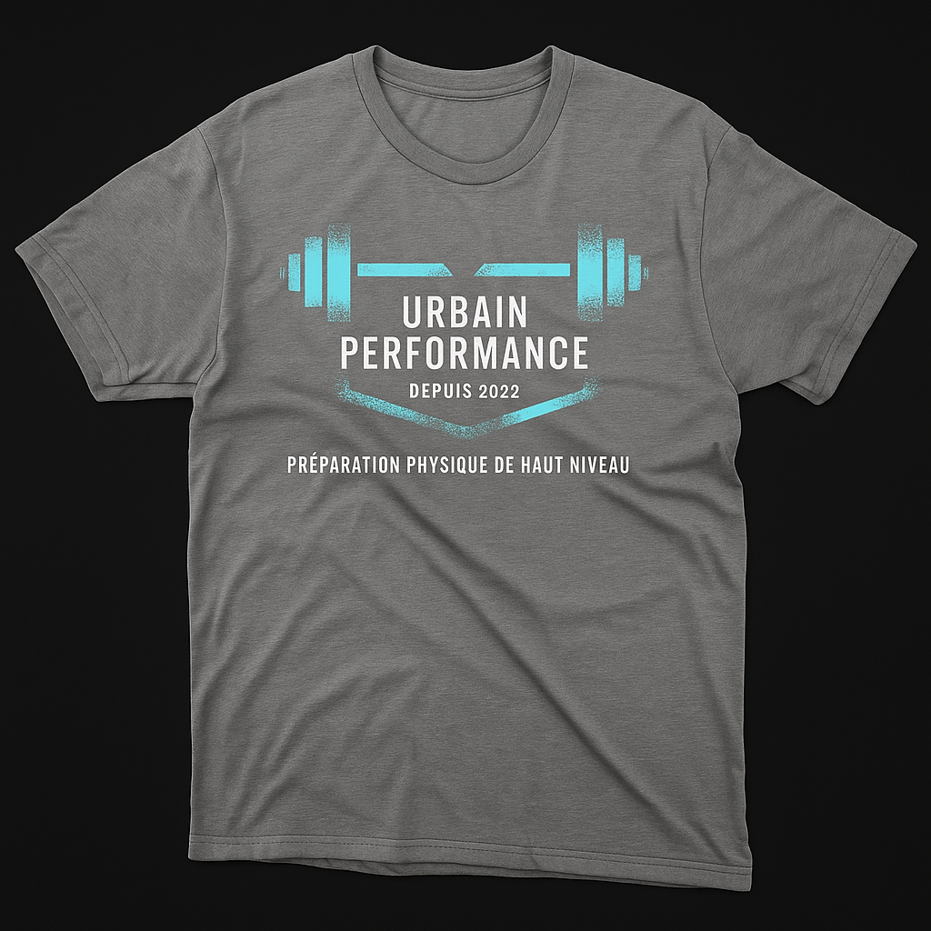 T-Shirt à Manche Courte gris Urbain Performance